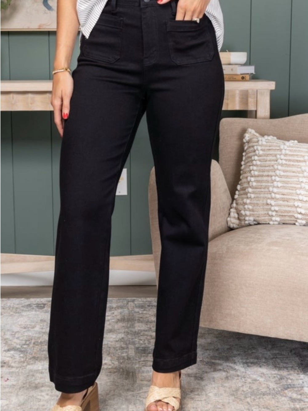 Judy Blue Straight Fit Black Jeans 22W